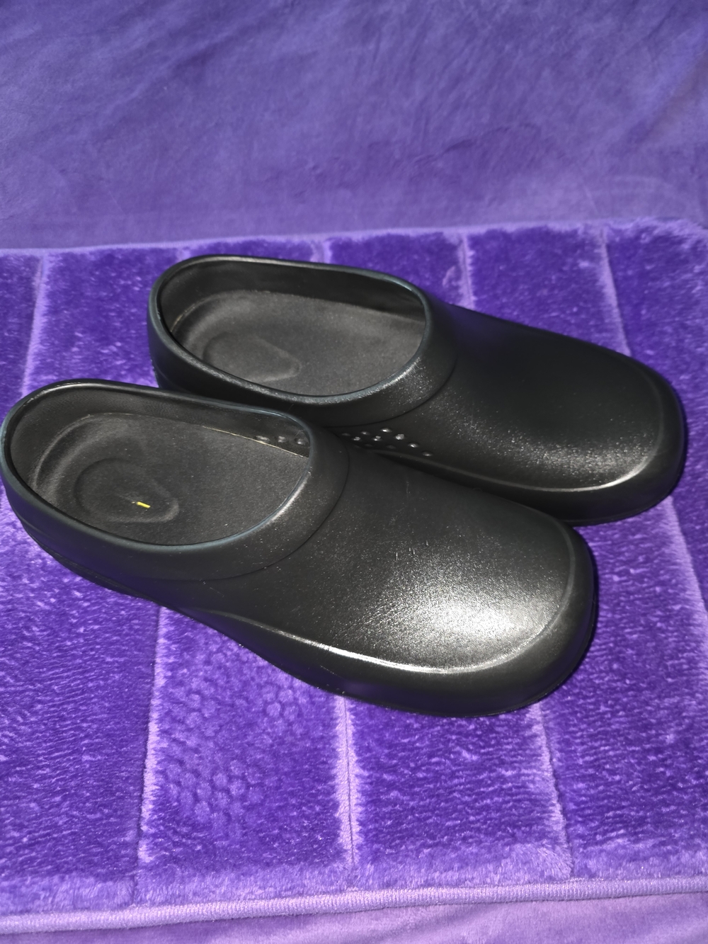 Tredsafe Men's Black Slip-On Clog Loafers